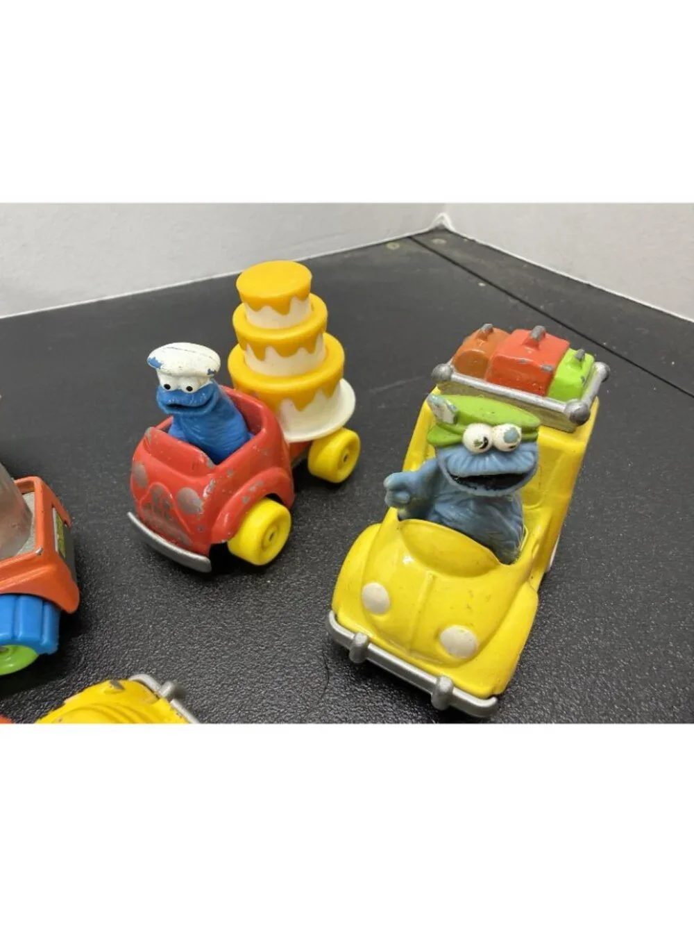 Vintage 1980s Sesame Street Diecast Cars Lot of 19 Big Bird Elmo Ernie Grover